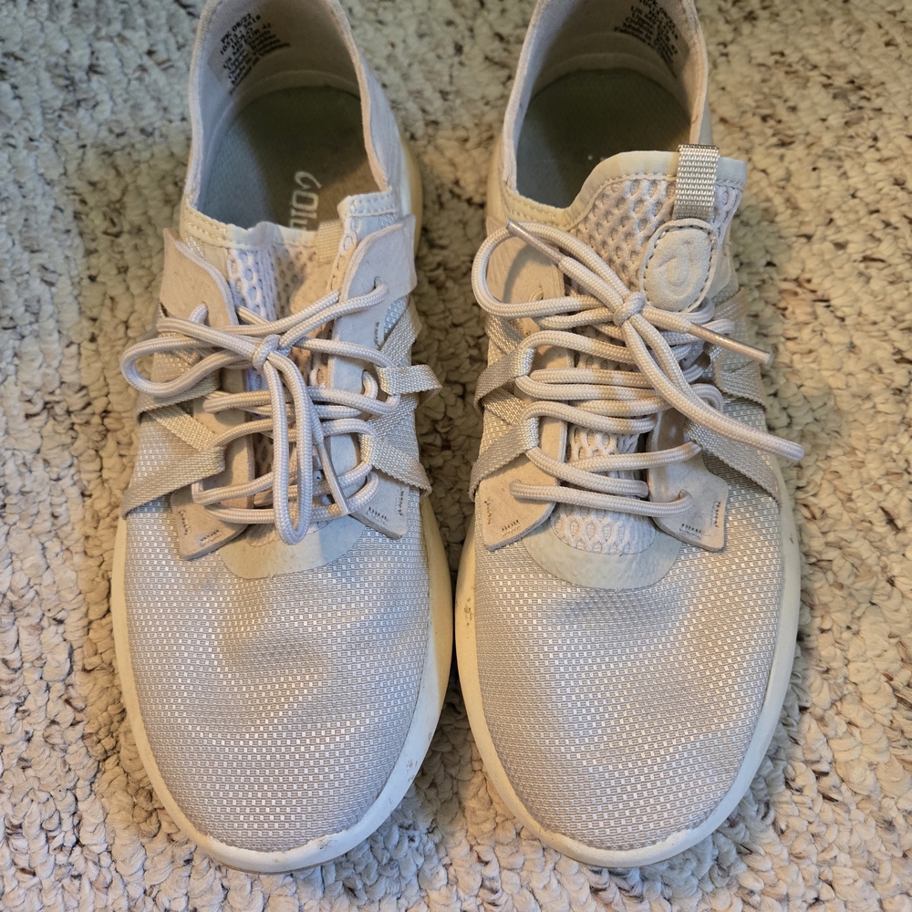 Neutral Beige Lace-Up Sneaker - Knit Upper Olukai Mens